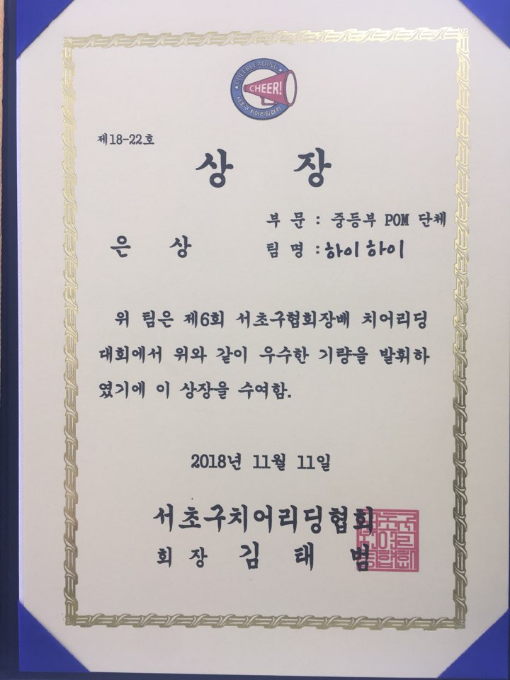 ★축★ 하이하이 치어리딩단 대회 수상!!! 이미지 5