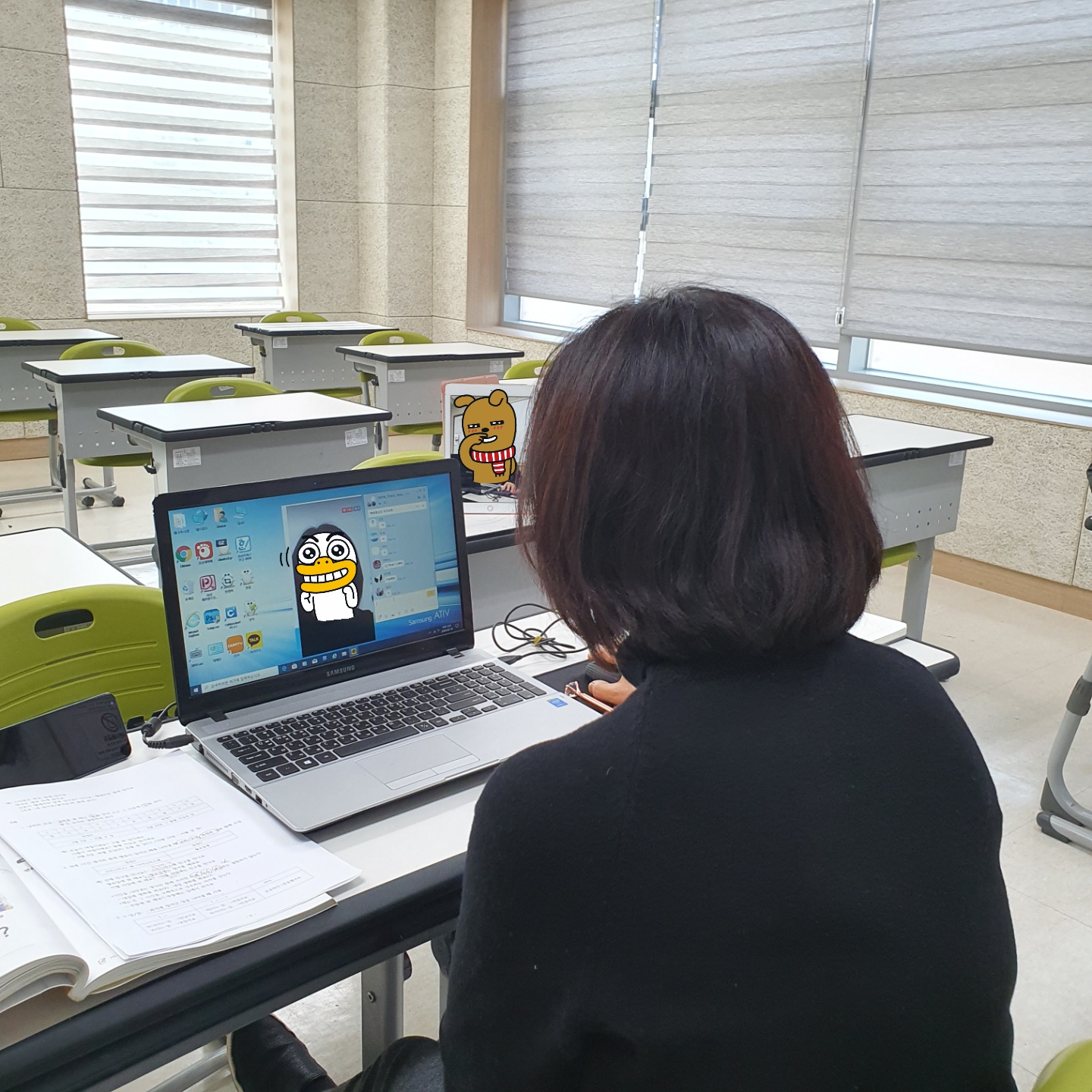 레츠고스쿨 온라인 수업 진행(나도 집에서 한국어 수업 듣는다!)